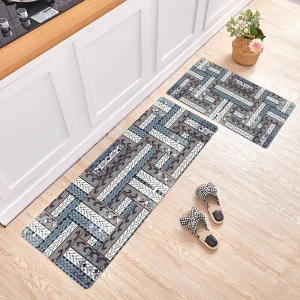 Diatom Mud Kitchen Floor Mat High Quality Oil Proof Absorbent Machine Washable All-Season Waterproof Door Dirt Resistant