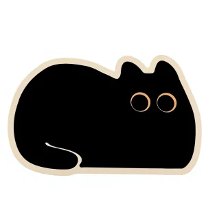 Diatom Mud Style Cartoon Cat Rubber Floor Mat Customizable Machine-Printed Washable Absorbent Quick-Drying Non-Slip
