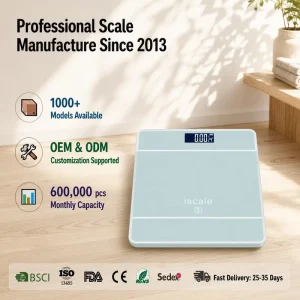 Digital Weight Scale Tempered Glass LCD Display Temperature High Precision Electronic Household Scale