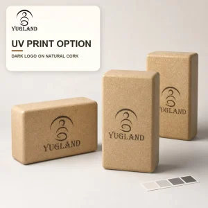 Digitally Printed Cork Yoga Block Full Color Artistic Natural Jute Support Brick Supportive Exercise Prop