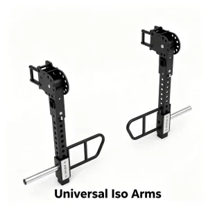 Dip Bar Iso Arms Attachment Set for Power Rack Cable Gym Upper Body Strength Training