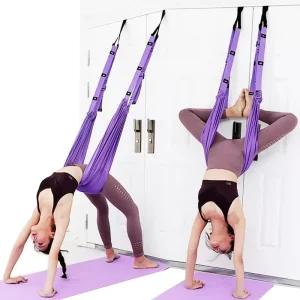 Door Yoga Strap Aerial Sling Swing Belt for Backbend Inverted Pull Stretching Home Fitness Training