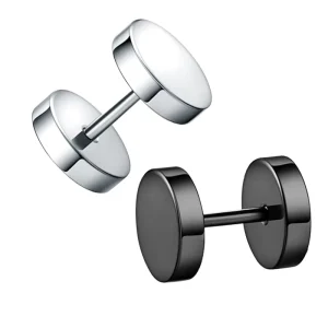 Dot Screw Dumbbell Gothic Stud Bulk Earrings Titanium Barbell Dumbbell Punk for Women Men 3mm 8mm Trend