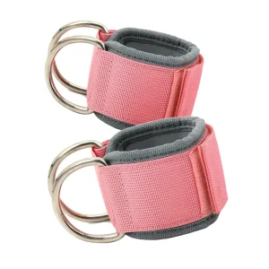 Double D-Ring Ankle Cuff Strap for Cable Machine Leg Extensions