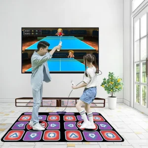 Double Dance Mat with TV and Computer Connection for Home Fitness