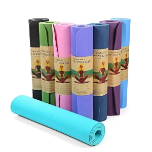 Double Layer Natural Rubber TPE Yoga Exercise Mat Anti-Slip 6mm
