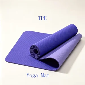 Double Layer Non-Slip Skin-Friendly TPE Exercise Pad for Home Gym Pilates Indoor Fitness Training Yoga Mat