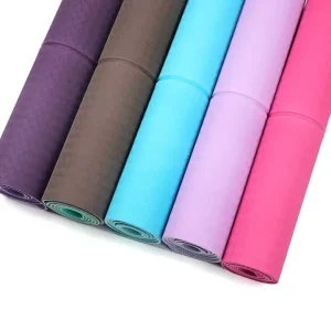 Double Layer TPE Yoga Mat Anti-Slip 6mm 8mm Eco-Friendly with Custom Logo UV Print
