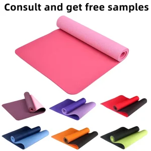 Double-Layer Two-Tone TPE Yoga Mat Dual-Sided Non-Slip Textured Mat for Yoga and Pilates