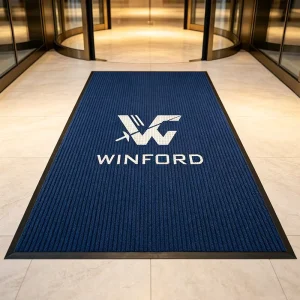 Double-Striped Handmade Modern Waterproof Customizable Floor Mat for Home Hotel Office and Commercial Use