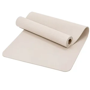 Double-Wave Non-Slip TPE Yoga Mat 6mm for Home Yoga and Aerobic Exercise