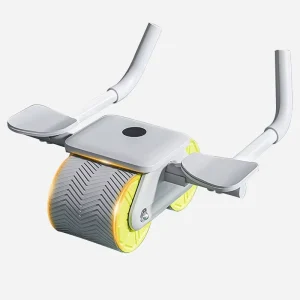 Double-Wheel Elbow-Support Ab Roller for Home Fitness