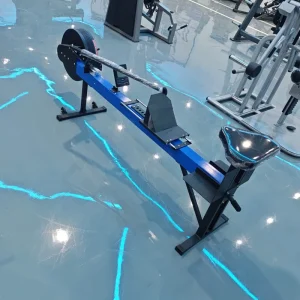 Dragon Boat Style Air Rowing Machine Adjustable Air Resistance Air Rower with LCD Monitor for Gym and Home