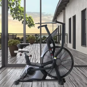 Dual-Action Smart Electric Air Bike Fitness Machine Steel Frame for Commercial Use 150KG Max Load Cardio Workouts Rehabilitation