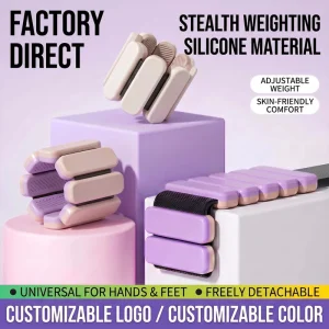 Dual-Color Silicone Electroplated Iron Wrist Weights for Gym Training