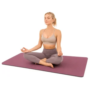 Dual Layer Foldable Double Sided Yoga Mat for Pilates and Floor Exercise
