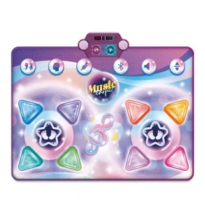 Dual-Player Interactive Dance Mat with Four Arrow Directions and LED Lights