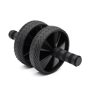 Dual Wheel Ab Roller for Core Training Non-Slip Rubber Abdominal Exercise Wheel With Knee Mat