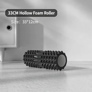 Dual-Zone EVA Thorn Foam Roller with Crescent Yoga Block