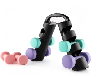 Dumbbell Set with Storage Rack 1-10kg Hand Weights for Home Gym and Studio