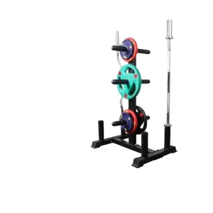 Dumbbell and Plate Rack with Barbell Holder
