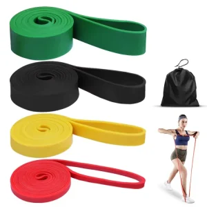 Durable 4 Level Eco Friendly Latex Exercise Bands for Gym & Home 20kg 75kg Seamless Edges with Elasticity Workout