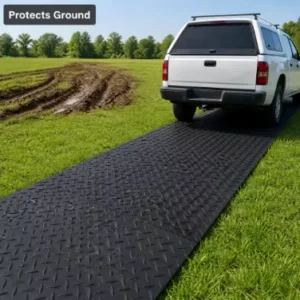 Durable HDPE Access Mats Interlocking Portable Ground Mats for Crane Excavator Over Muddy Ground