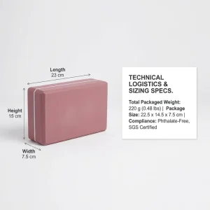 Durable High Density Non Slip Breathable Yoga Blocks Odorless EVA Foam Block Beveled Edges Studio Grade Professional Support