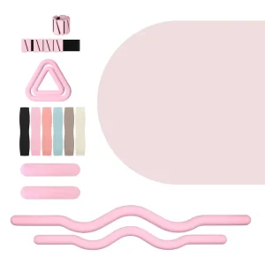 Durable Home Pilates Equipment Set Portable Power Pilates Ring Yoga Ball Dumbbell Barbell Bars