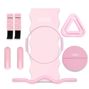 Durable Home Pilates Equipment and Accessories Set with Yoga Ball, Power Pilates Ring, Dumbbell, and Barbell Bars