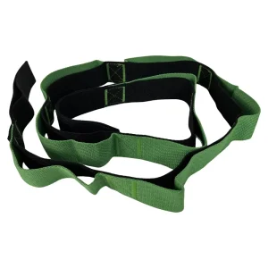 Durable Polyester and Cotton Yoga Stretching Strap with 10 Loops for Yoga, Pilates, Gymnastics, and Physical Therapy