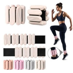 Durable Silicone Adjustable Weighted Wristbands and Ankle Weights for Yoga, Pilates, Running