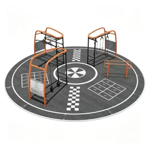 Durable Steel Outdoor Gym Equipment Body Building Exercise Fitness Customized Color Size