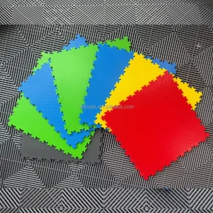 Durable Waterproof PVC Floor Tiles Heavy Duty Anti Slip 50x50cm Click Lock Plastic Flooring for Garage Workshop Warehouse