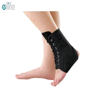E-AN051 Adjustable Lace-Up Cotton Ankle Stabilizer Support Brace