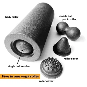 EPP Black Foam Roller High-Density Solid Mini 30 45 60 90 Logo Custom Design