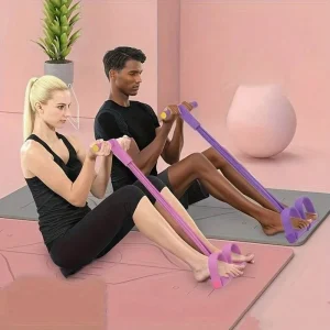 ET-007 Pilates Bands Set Arm and Leg Exerciser with Foot Pedal