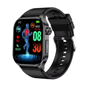 ET580 Smart Watch Sleep Activity Tracker Heart Rate Tracker Calendar Magnetic Buckle Remote Control Silicone Band IP68