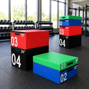 EVA 4-in-1 Stackable Soft Plyo Box for Indoor Gymnastics and Agility Training, Custom Color