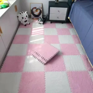 EVA Foam Interlocking Fluffy Kids Puzzle Floor Mat for Living Room