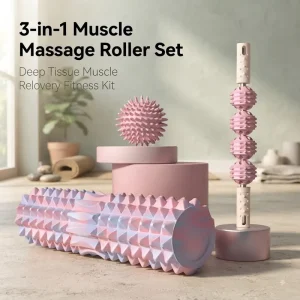 EVA Foam Roller, Crescent Dual-Zone Massage Roller for Leg Muscle Relaxation and Deep Tissue Fitness Use