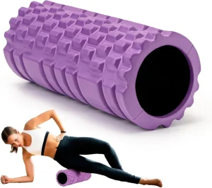 EVA Foam Roller Medium Density Portable Deep Tissue Massager for Muscle Massage and Myofascial Trigger Point Release