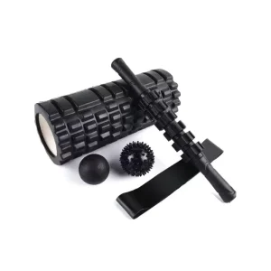 EVA Foam Roller Yoga Set with PVC Tube, PP Massage Bar, TPR Massage Ball and Polyester Storage Bag