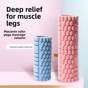 EVA Foam Roller and Massage Stick Set, Hollow Spiked Roller for Yoga and Gym