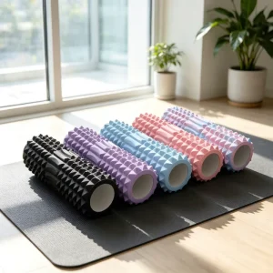 EVA Foam Roller with Spine Logo Portable Gym Equipment for Women and Men Home Workout