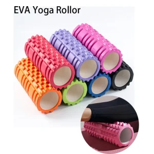 EVA Foam Yoga Massage Roller with Wolf Tooth Texture, Hollow Column, and Customization