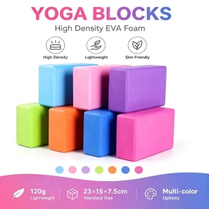 EVA Yoga Block 22.5x15x7.5cm (9x6x3 Inch), High-Density Non-Slip Foam, Pilates, Custom Logo, Manufacturer
