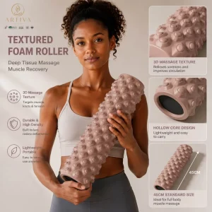 EVA Yoga Foam Roller 45 cm, High-Density Solid Trigger Point Massage Roller for Fitness and Pilates