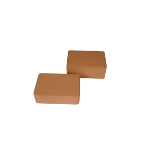 Eco Cork Non Slip Yoga Block for Pilates and Exercises Soft Natural Tropical Design for Adults