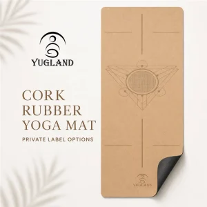 Eco Cork Yoga Mat Dual Layer Non Slip Exercise Pad for Pilates Home Workout Factory Distributor